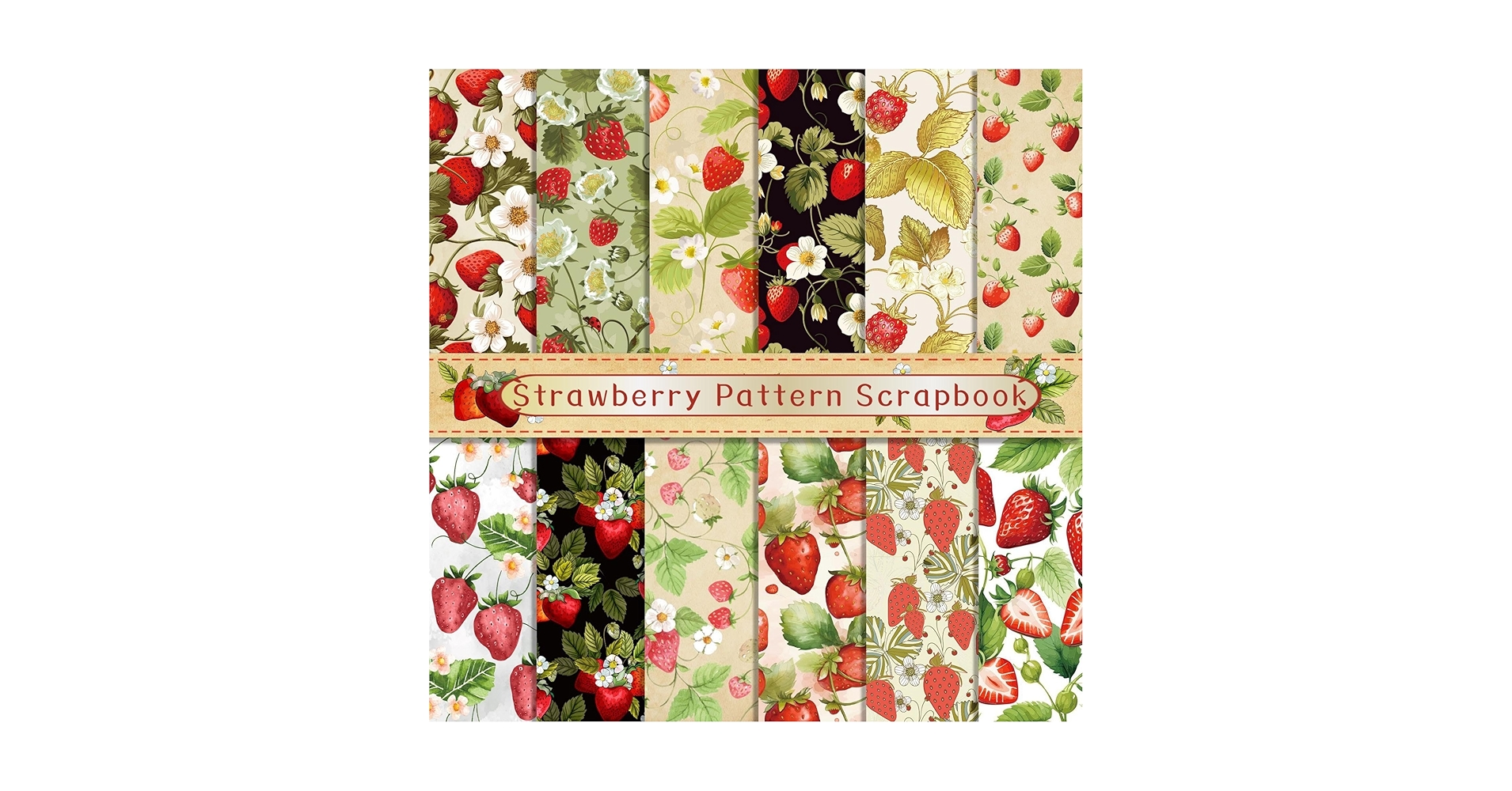ハーランド　パッチ付メモラビリア　シリアルカード二枚セット Amazon.com : Strawberry Pattern Scrapbook, 11.8X11.8 Double